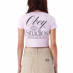 CAMISETA OBEY GLOBAL STUDIOS ORCHID PETAL