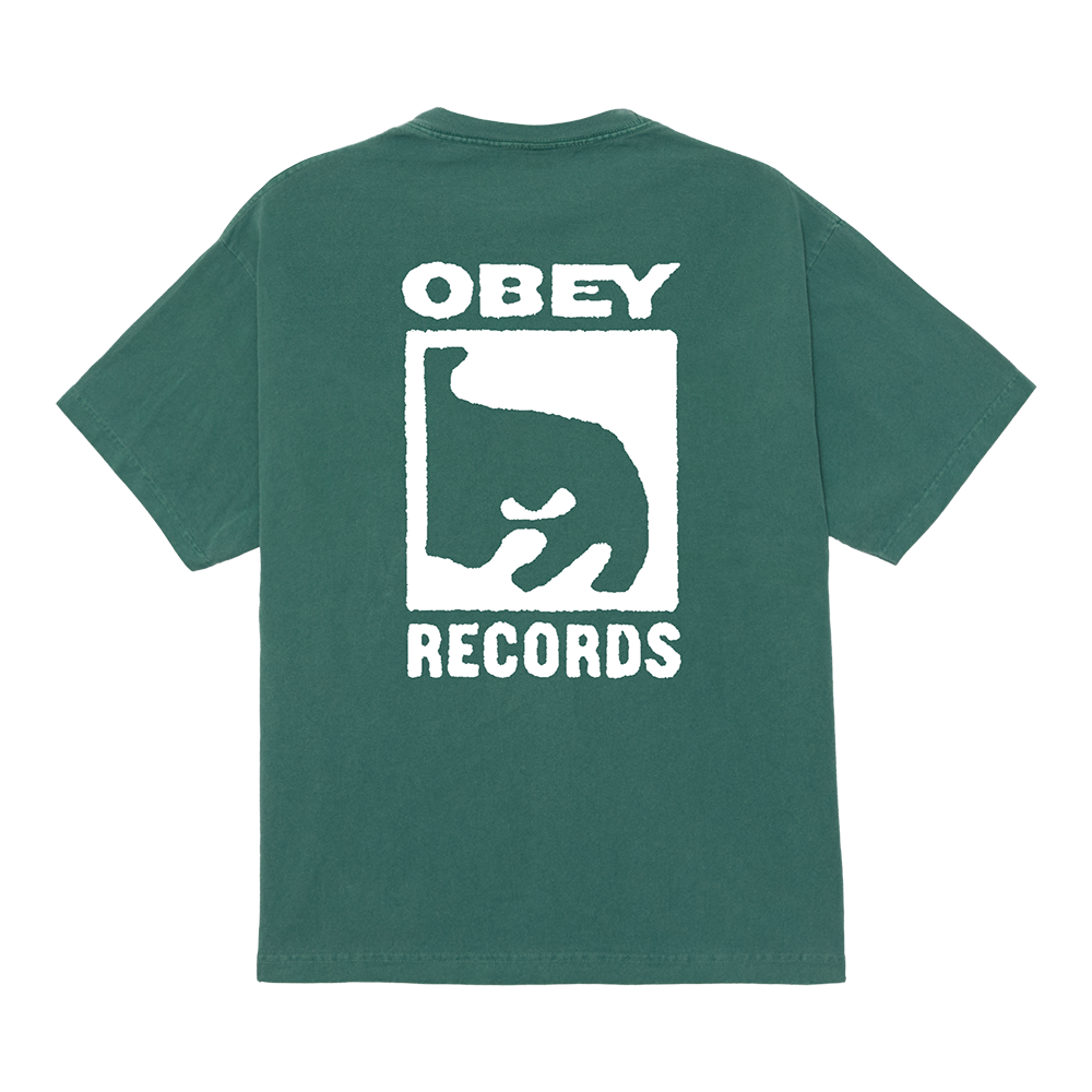 CAMISETA OBEY RECORDS ICON PIGMENT RAINFOREST | Mechanic