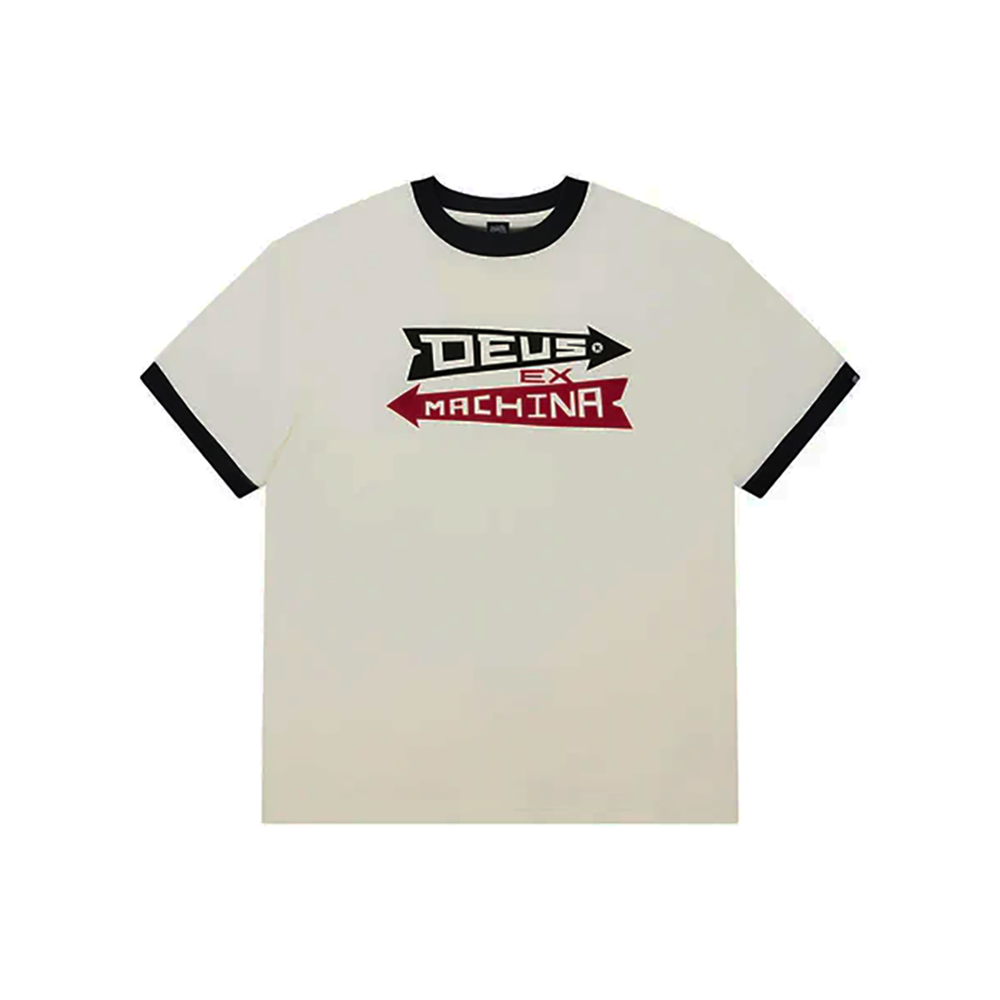 CAMISETA DEUS EX-MACHINA ARROWS RINGER PRISTINE WHITE | Ropa Streetwear Online