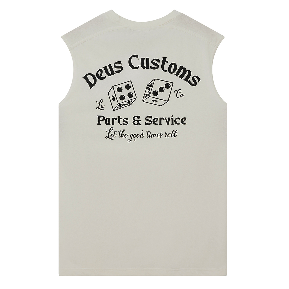 CAMISETA TANK DEUS EX-MACHINA KNUCKLEBONES MUSCLE DIRTY WHITE | Ropa Streetwear Online