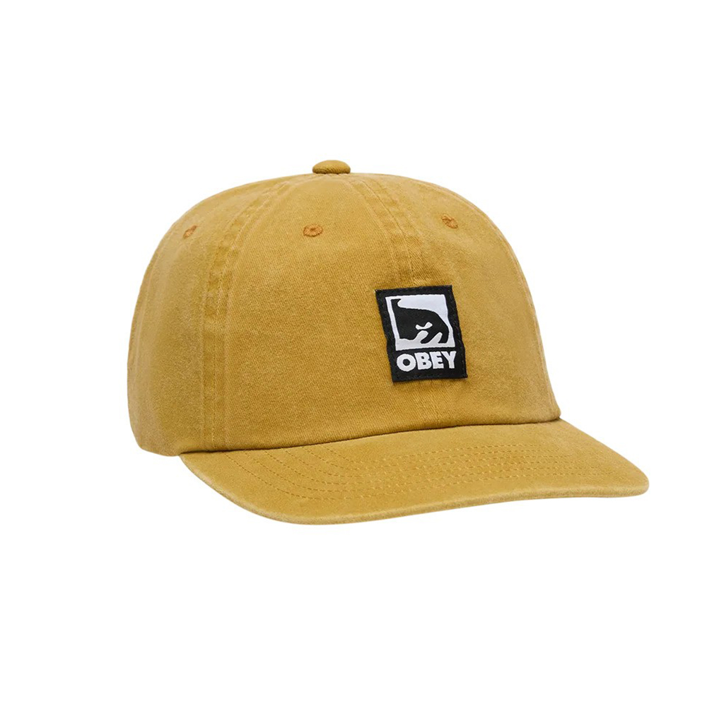 GORRA OBEY LABEL 6 PANEL PIGMENT MUSTARD | Ropa Streetwear Online