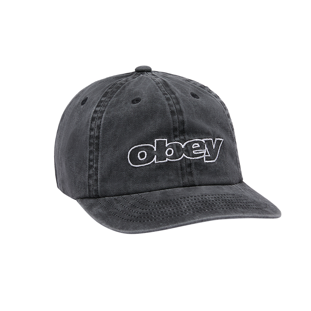 GORRA OBEY PIGMENT OUTLINE DELTA 6 PANEL BLACK | Ropa Streetwear Online