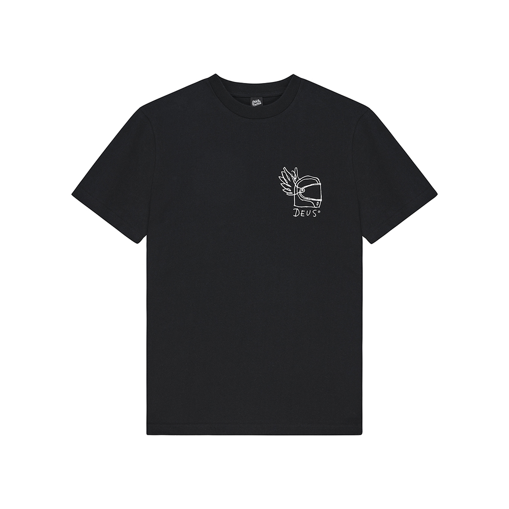CAMISETA DEUS EX-MACHINA HARAJUKU HELMET BLACK | Mechanic