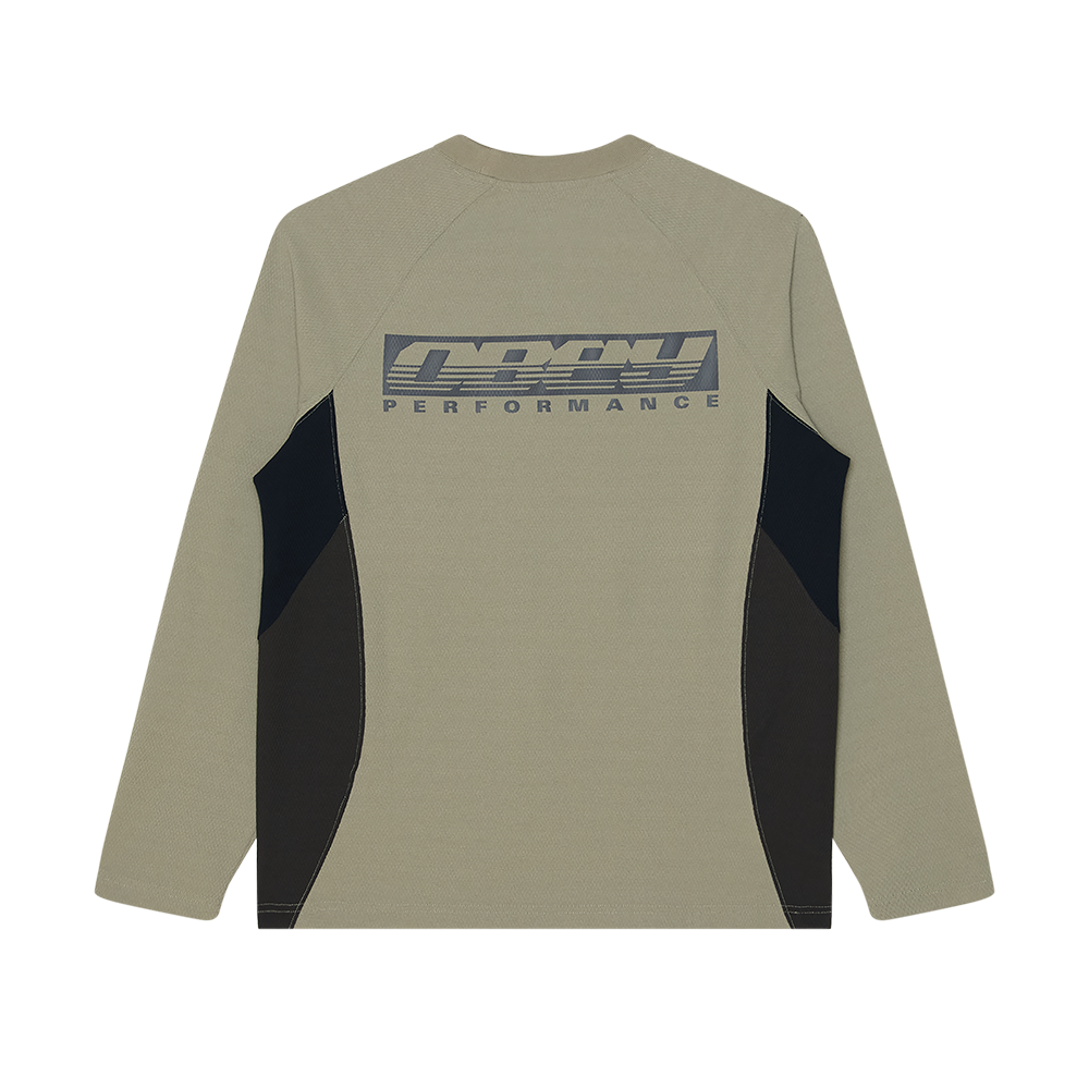 CAMISETA LS OBEY DELTA KNIT DRIED SAGE MULTI | Ropa Streetwear Online