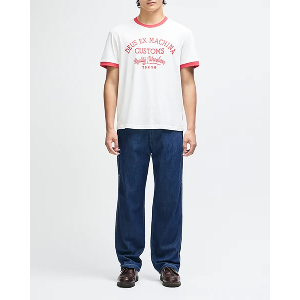 CAMISETA DEUS EX-MACHINA MARSDEN RINGER TEE VINTAGE WHITE | Ropa Streetwear Online