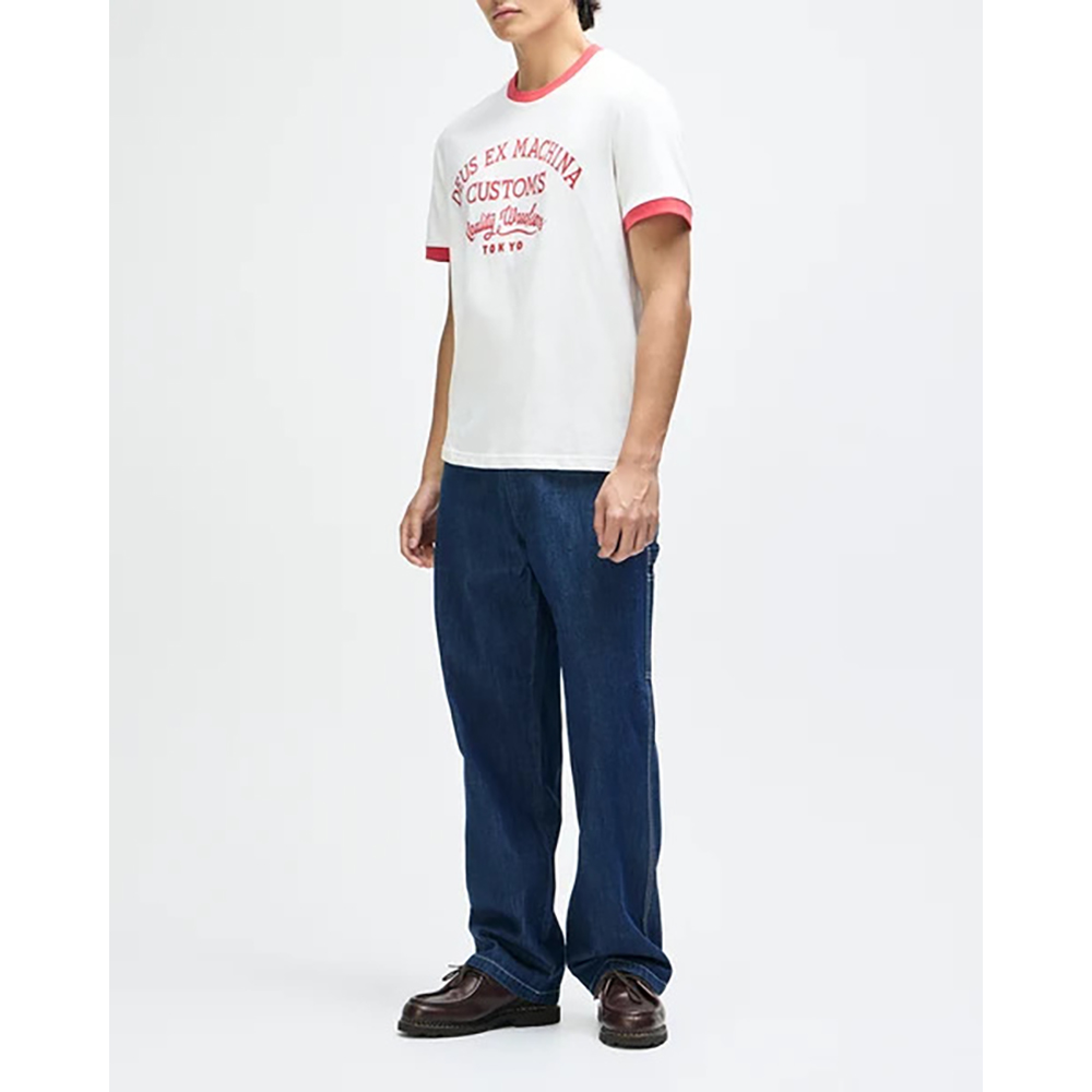 CAMISETA DEUS EX-MACHINA MARSDEN RINGER TEE VINTAGE WHITE | Ropa Streetwear Online