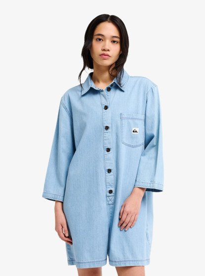 MONO QUIKSILVER SABA DENIM ROMPER INDIGO LIGHT | Mechanic
