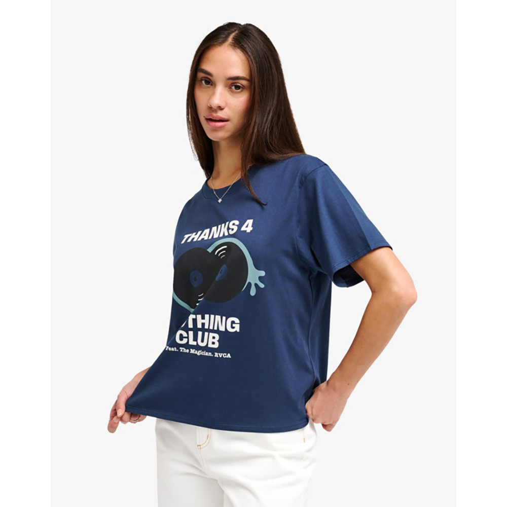 CAMISETA RVCA THANKS FOR EASYMOODY BLUE | Mechanic